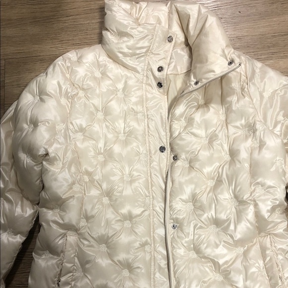 New Ralph Lauren Cream Puffer Jacket L - Picture 2 of 6